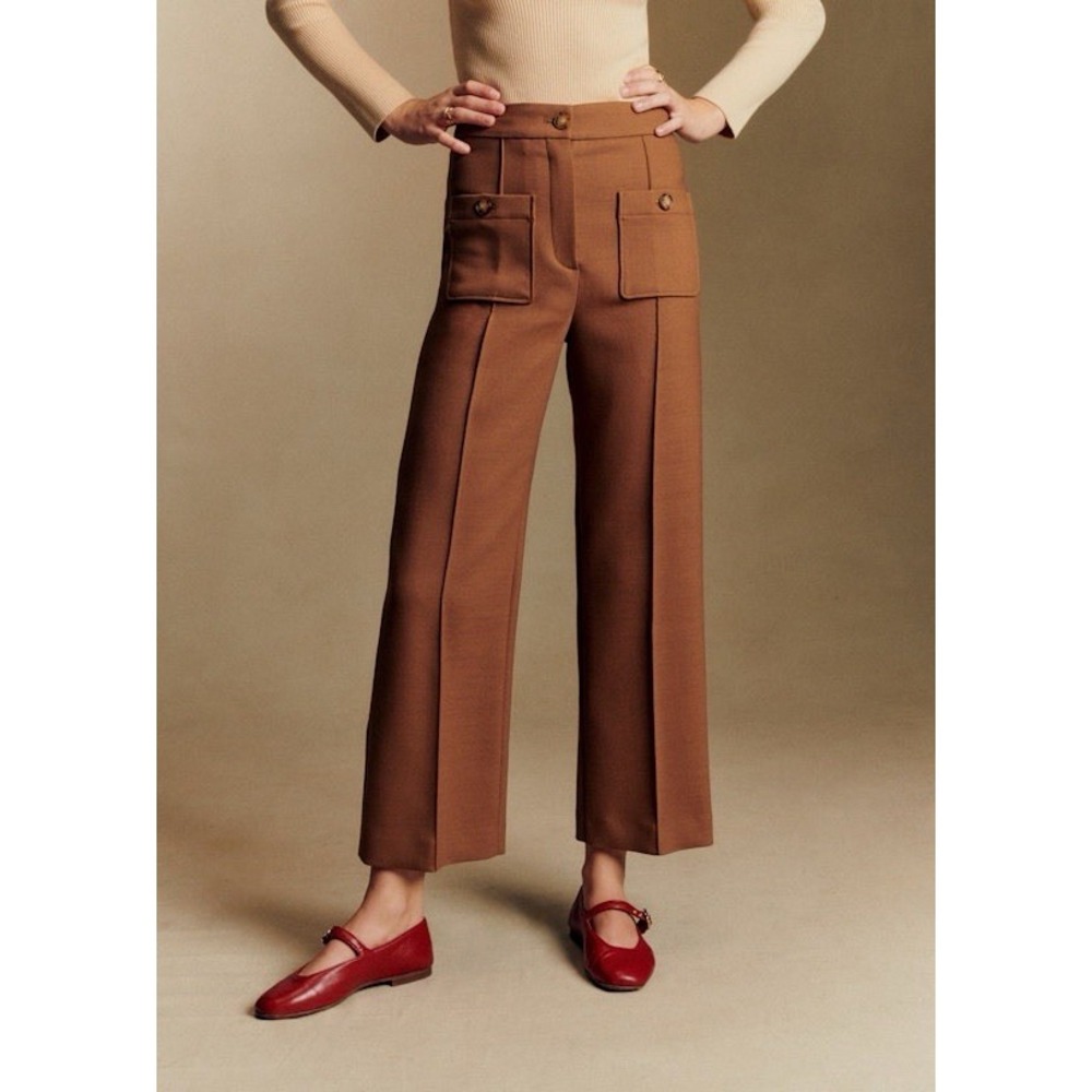 Sezane Emilio Trousers Dress Pants Size 40 Professional Old Money French Paris